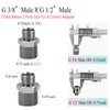 1/2 to 3/8 Water Line Adapter, Brass Compression reducer pipe