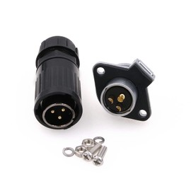 ZBLZGP HP20 Waterproof Aviation Connector Electrical Cable Plug and Socket for RV Solar LED Light Connector (3 Pin, Male + Female)