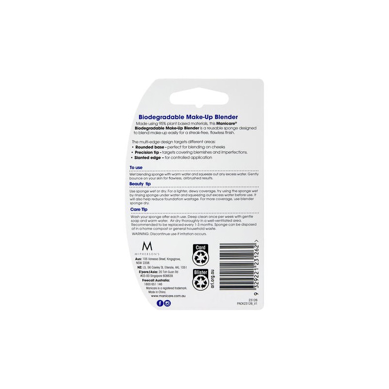 Manicare Biodegradable Make Up Blender