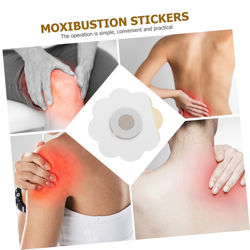 BIUDECO 10pcs Practical Moxibustion Pastes Patches Stickers Moxibustion Machine Fixators