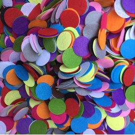 BLUE GARLIC Round Felt Circles Felt Pads Mixed Color Felt for DIY and Sewing Handcraft (1.0"-500pcs)