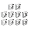 sourcing map M5-0.8x4 Square Nuts, 304 Stainless Steel Coarse Thread