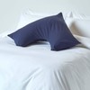 HOMESCAPES Navy Blue Pure Egyptian Cotton V-Shape Pillowcase 200 TC