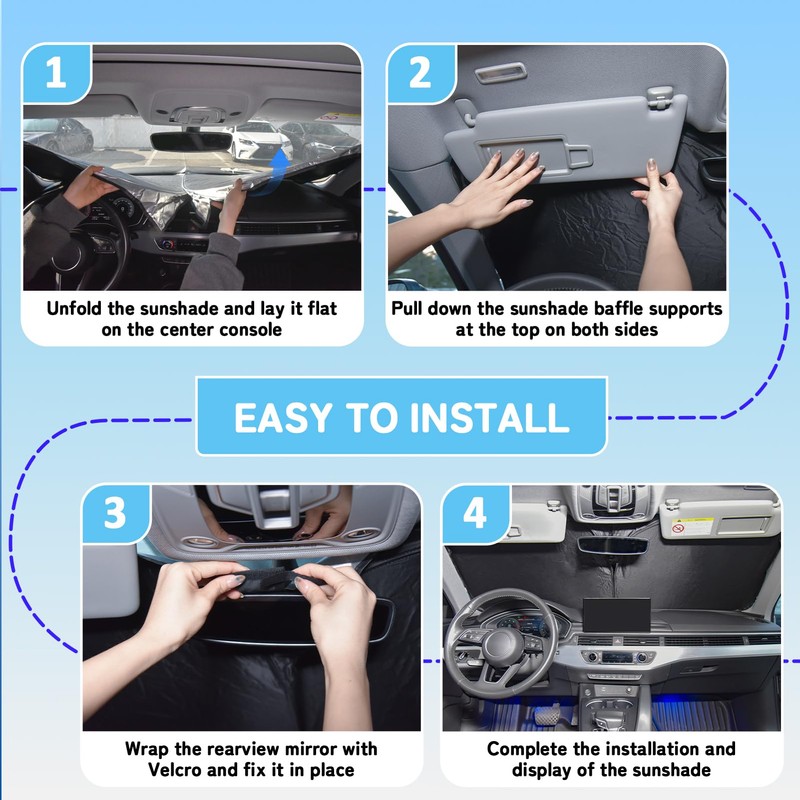 SLOGENTO Custom Fit Windshield Sun Shade for RAM 2500 3500