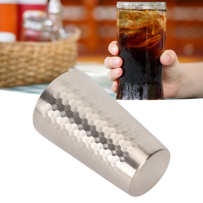 2pcs Stainless Steel Beer Cup 450ML Double Wall Air Insulation