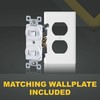 Faith White Double Light Switch (2-Pack) | Two Single-Pole Wall