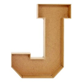 Fantasias Miguel Mylin Caja Regalo Letra Madera MDF 3.5cm x 26cm 3mm 1pz Letra J