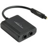 KabelDirekt Optical Audio Splitter – 1 in 2 Out Toslink