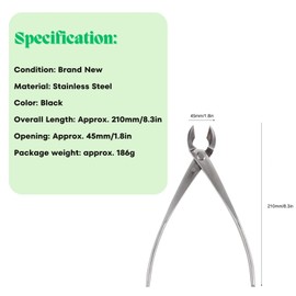 Professional Round Cutter Stainless Steel Garden Branch Cutter Bonsai Tools Bonsai Branch Cutter for Pristine Trimming and Shaping Knob Bonsai