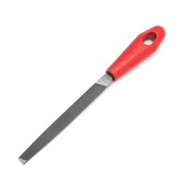 "Crescent Nicholson 6"" Mill Single Cut Bastard File with Red Handle - 21687NN", multi