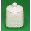 Bright White Fine Bone China Atlantis Embossed Scalloped Vanity Trinket