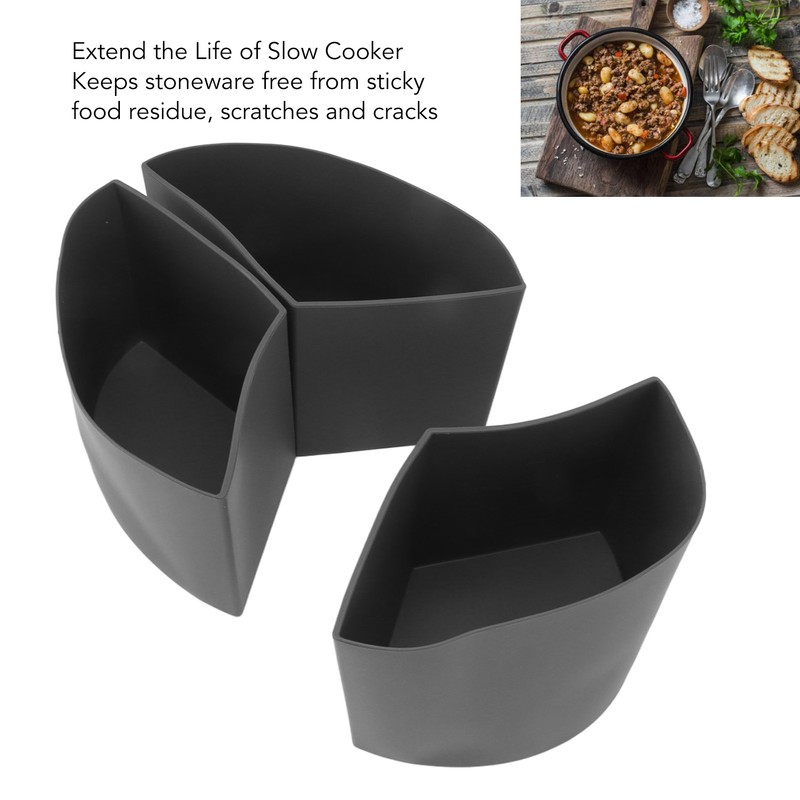 3 in 1 Silicone Slow Cooker Divider Liner Reusable Leakproof