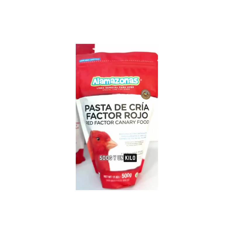 Pasta de Cría Factor Rojo 1kg Alamazonas Breeding Paste with
