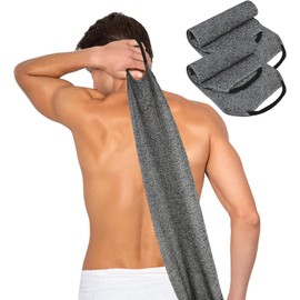 Evohyah Scrubber Back para ducha larga larga Scrubber toalla exfoliexexfolitotoalla exfoliexexfolicorporal exfoliesponducha loofcon mango para mujeres hombres