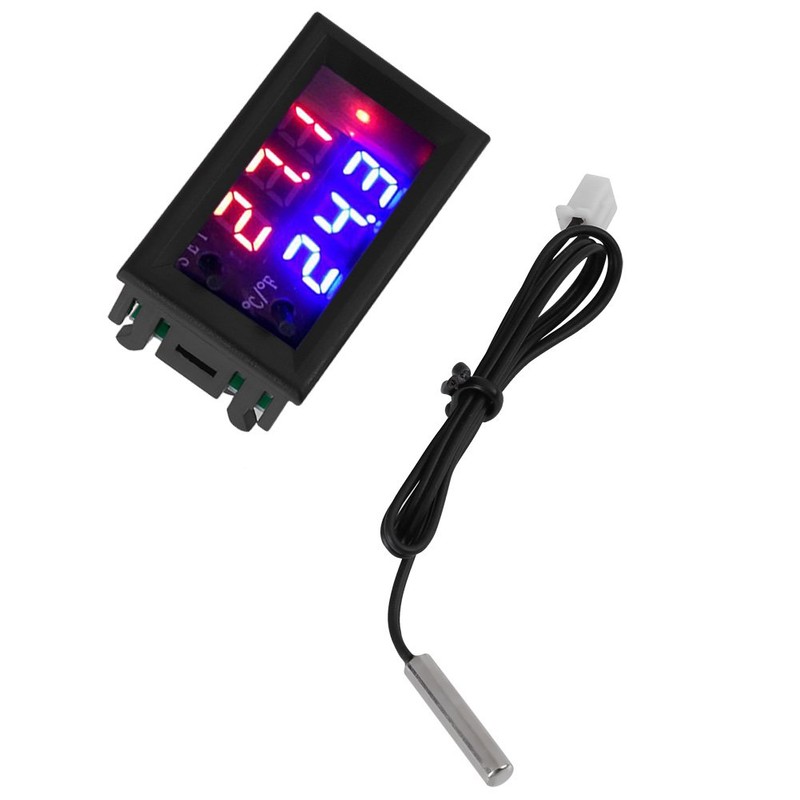 LCD Digital Thermostat, DC 12 V Temperature Controller Measuring Device