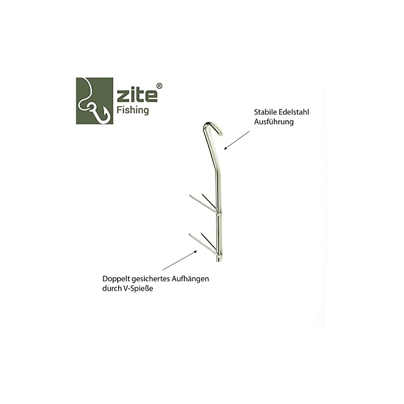 Zite Fishing Smoking Hooks Set - 12 Pieces V-Shaped Hooks