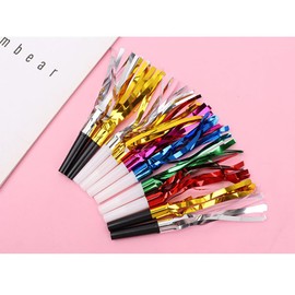 Ieron 24 Stück Party-Krachmacher, Party-Flöten, Party-Pfeifen, Zubehörtruhe für Geburtstage, Sportveranstaltungen, Neujahr, Weihnachten