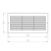 Imperial RG0033 Louvered Steel Painted Baseboard Return Air Grille, 14