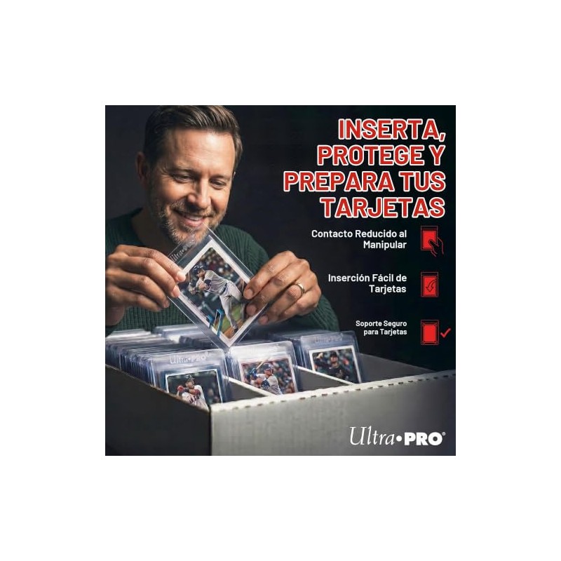 UltraPro Soportes para tarjetas, mangas con bordes semirrígidos de 1.27