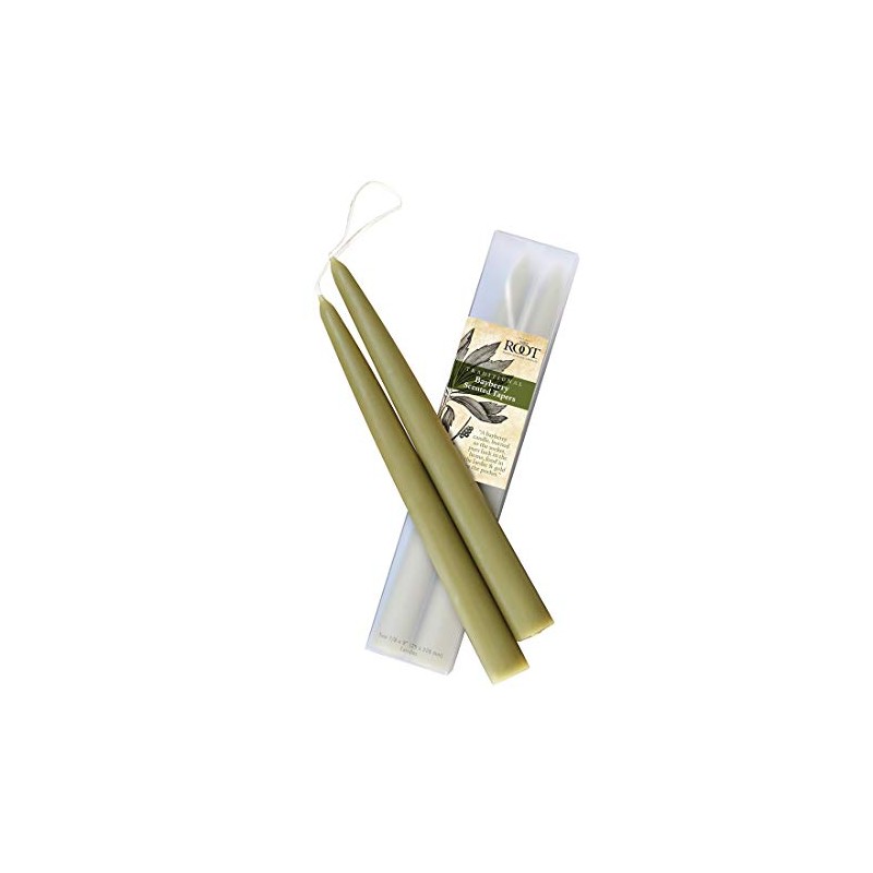 Root Candles Scented Hand-Dipped Taper 9-Inch Dinner Candles, 2-Count, Bayberry
