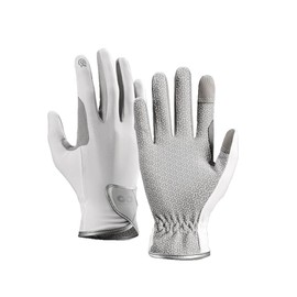 Nuibechenly Reithandschuhe Herren Damen Unisex,Atmungsaktiv rutschfest Alle Jahreszeiten Reitsport Handschuhe (weiß, XL)