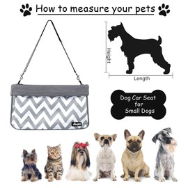 JESPET & GOOPAWS Dog Booster Seats for Cars, Portable Dog Car Seat Travel Carrier with Seat Belt for 24lbs Pets (Black-16 L x 13" D x 9" H)