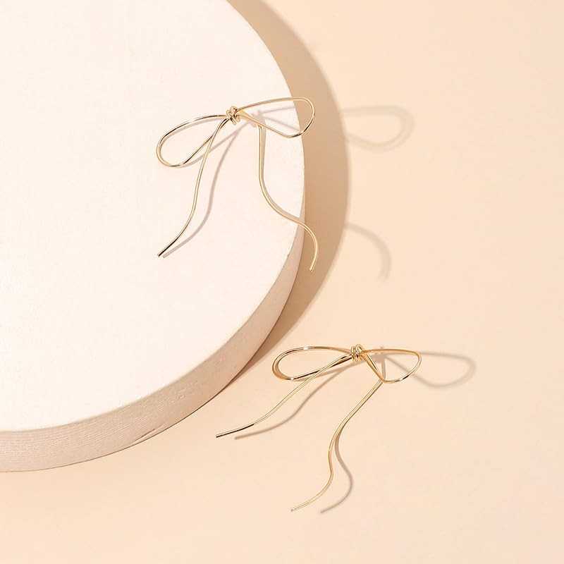 Minimalist Bow Knot Stud Earrings Women Bowtie Stud Earrings Gift
