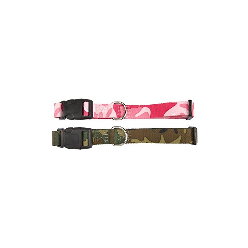 Casual Canine Camo Dog Collar, 6-10-Inch, Green