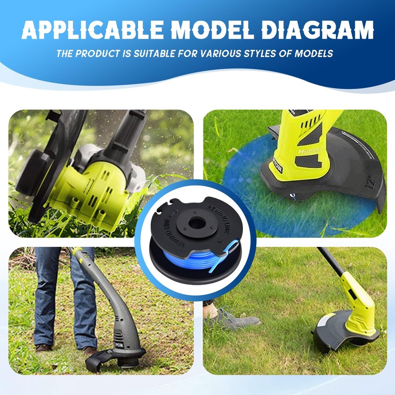 CHIHOLEN Pack of 6 Grass Trimmer Line Spool Compatible with