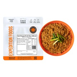 EXPEDITION FOODS Beef Stroganoff with Rice (Single Serving / 450KCAL) | Freeze-Dried Camping & Hiking Food