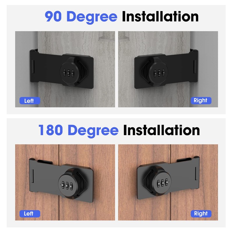 Mechanical Password Rotary Hasp Locks, Cabinet Locks with Combination, Door