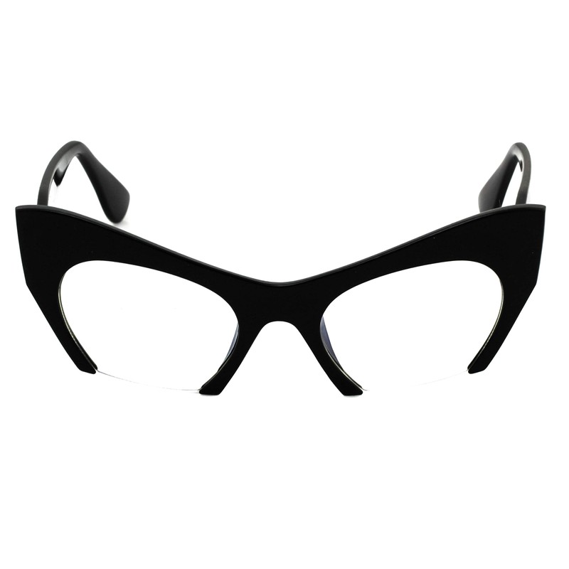 FLAWLESS EYEWEAR Cat Eye Eyeglasses Women Retro Vintage Razor Clear