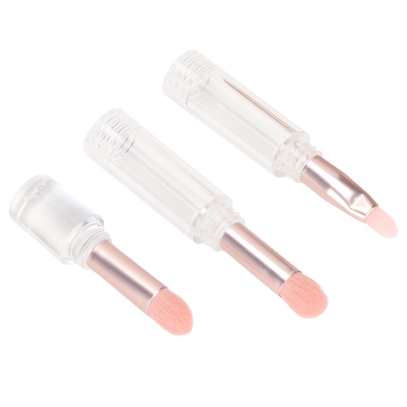 4 in 1 Makeup Brush Simple Elegant Portable Transparent Handle