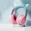 TSKVT Bluetooth earphones, cute styling earphones, foldable breathing color light,