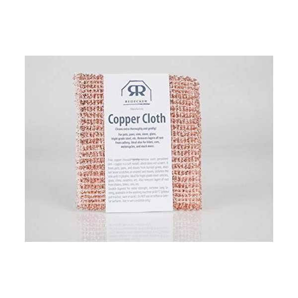 Nessentials Copper Cleaning Cloth Set of 2, 5.5 x 6.1-inches