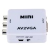 Wscoficey Mini AV2 VGA Video Converter Box AV RCA CVBS
