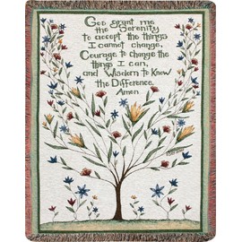 Manual Inspirational Collection 50 x 60-Inch Tapestry Throw, Serenity Prayer,