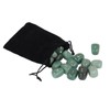 25pcs Rune Stones Set Hand Carved Polished Green Aventurine Portable