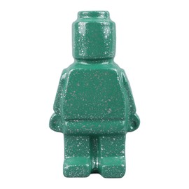 Little Robot Flower Vase Entryway Ornament Resin Flower Vase Decoration for Home Office Green