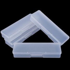 4 Pieces Plastic Nail Storage Box, Nail Accessories Box Organiser Holder for Manicure Tools, Storage Box for Pedicure Accessories (Clear)