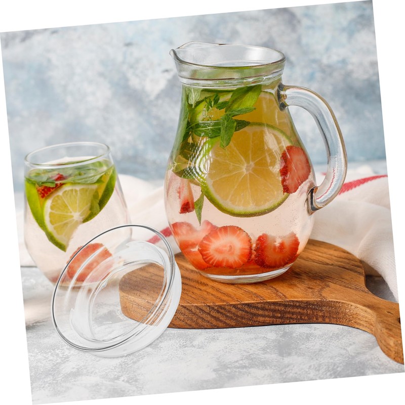 VINTORKY 2pcs Glass Water Pitcher Lid Replacement Reusable Cover for