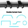 Jetec Curtain Tracks Ceiling Flexible Curtain Track Bendable Rail Curved