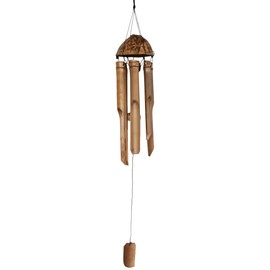 Approx. 90 cm Large Wind Chime Feng Shui Garden Weatherproof Bamboo Coconut