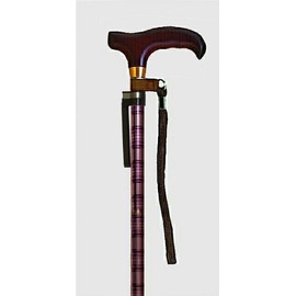Plaid Folding Cane Purple pnst03 