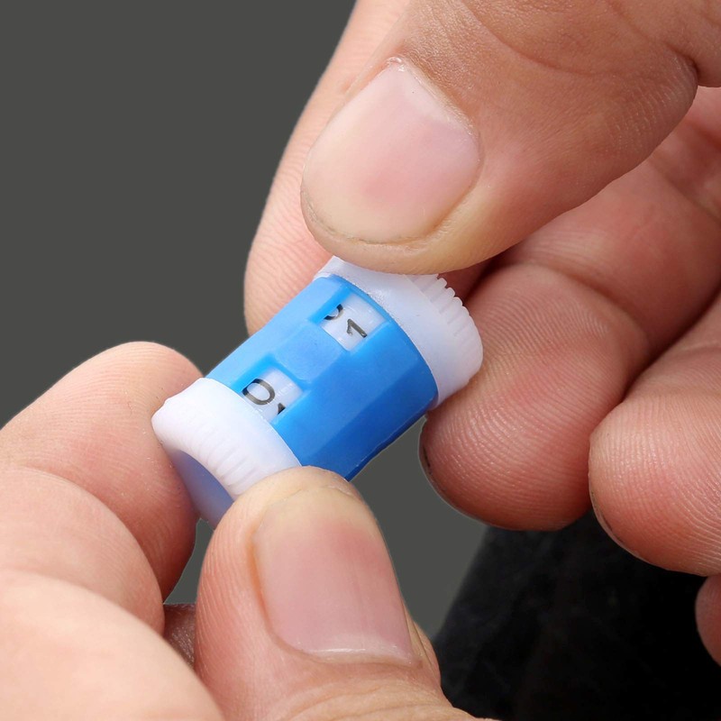 Dophee 2Pcs 2Sizes Crochet Knitting Row Counter Tally Knitter Needle