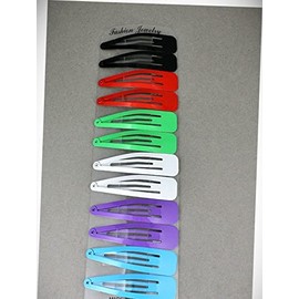 Perfect Hairstyle with Our Hair Accessories - Set Pack Of 12 Metal Hair Accessory Clips Snap Barrettes 2 5/8" Wide Fashionable Hair Accessory Hair Jewelry Accessories for Lady Women