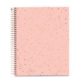 Miquelrius - Notebook A5 (148 x 210 mm), 100 white sheets of 70 g/m², rigid cardboard cover, 4 colour bands, spiral, 2 holes, plain notebook, pretty stationery, constellation