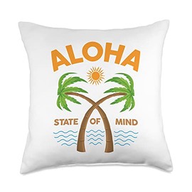 TEAM ALOHA DESIGN CO State of Mind Hawaii-Feel The Aloha Spirit Throw Pillow, 18x18, Multicolor