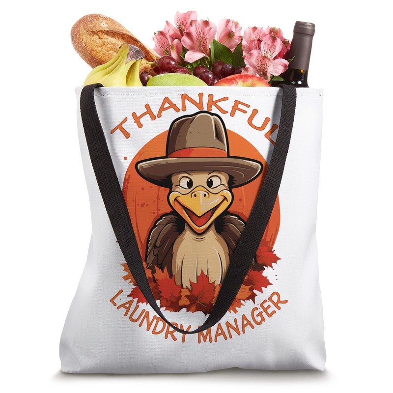 Laundry Manager Funny Thanksgiving Turkey & Fall Tote Bag