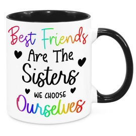 Best Friends are The Sisters We Choose Ourselves - Sentimental Friendship Gift for Women Best Friends Besties BFF Birthday Christmas Thank You Gift Friendaversary (Rainbow)